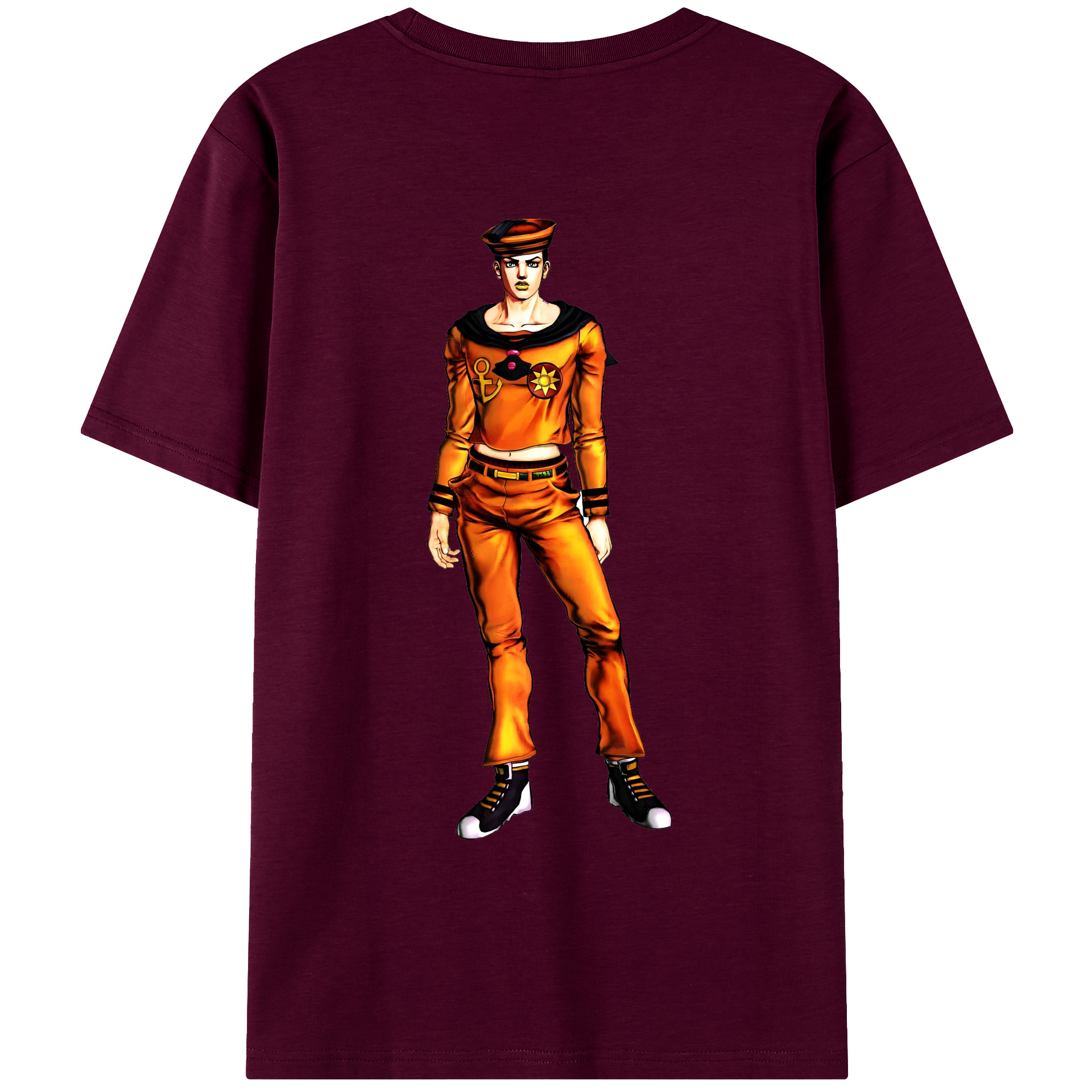（画像用） ジョジョの奇妙な冒険 東方定助 JoJo's Bizarre Adventure Higashikata Josuke レディース半袖Tシャツ(バックプリント)